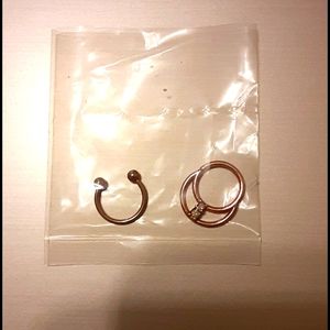 2 Rose Gold Septum Rings